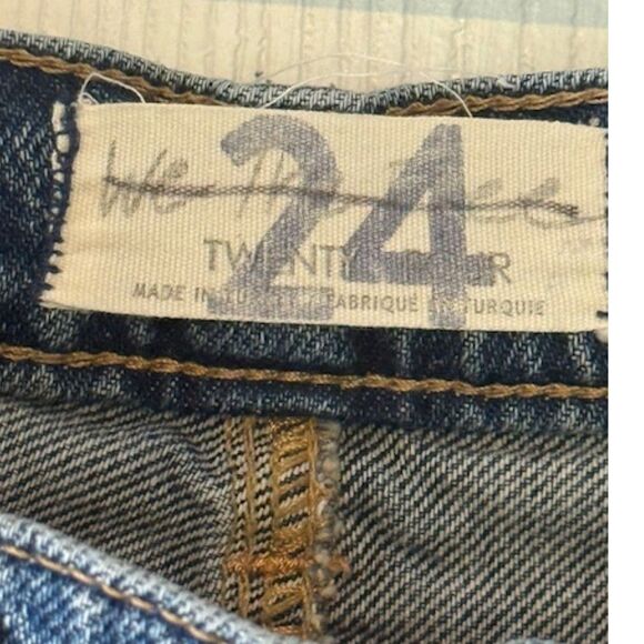 Free People Rocky Mountain Patchwork Jeans Sz 24 USA Made Embroidered Boho $148 - Picture 7 of 14